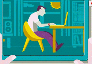 La postura davant l'ordinador, bona salut postural