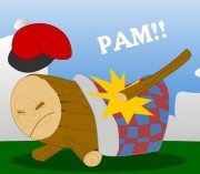 Tió de Nadal estomacat