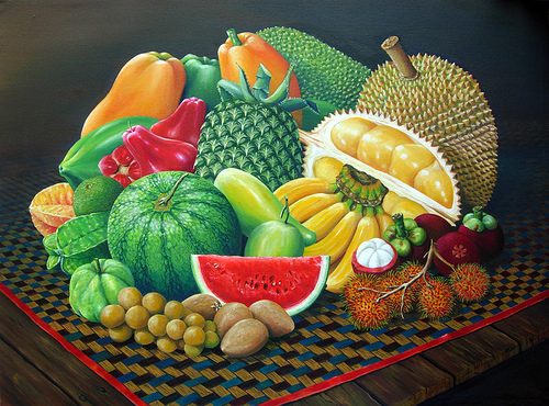 Tropical Fruits, pintura a l'oli de Wizan Zaini, al Flickr Tropical Fruits, pintura a l'oli de Wizan Zaini, al Flickr