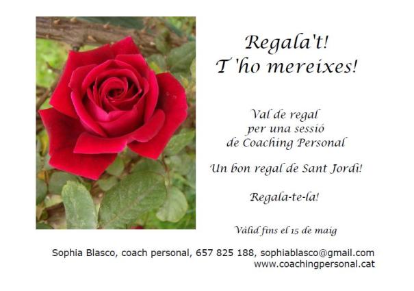 Val de regal sessió de coaching per Sant Jordi