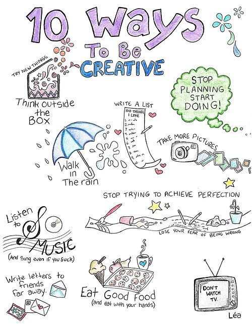 10 ways to be creative, de Léa