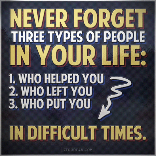 Never forget three types of people in your life, de www.zerodean.com