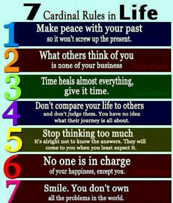 7 cardinal rules in life