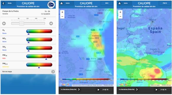 Pantalles de l'App Caliope