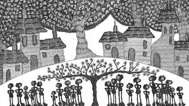 La guerra esperada, il·lustració de Sara Plaza per al conte de Gustavo Duch